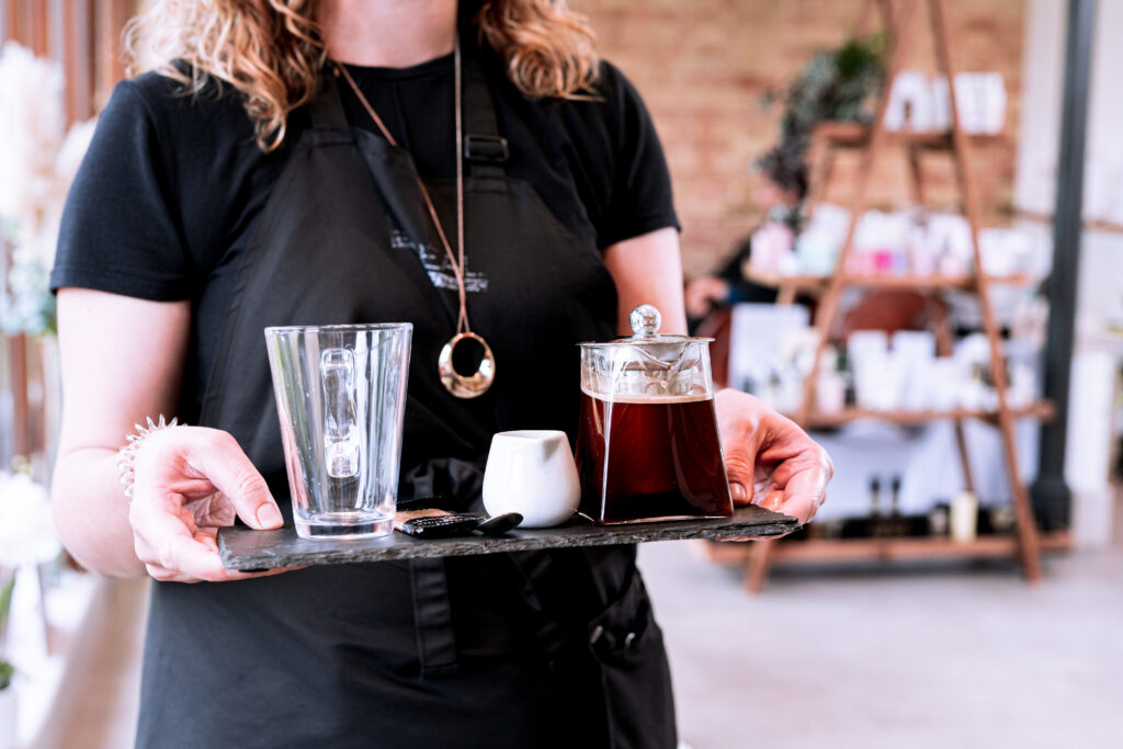 tea and coffee in salon