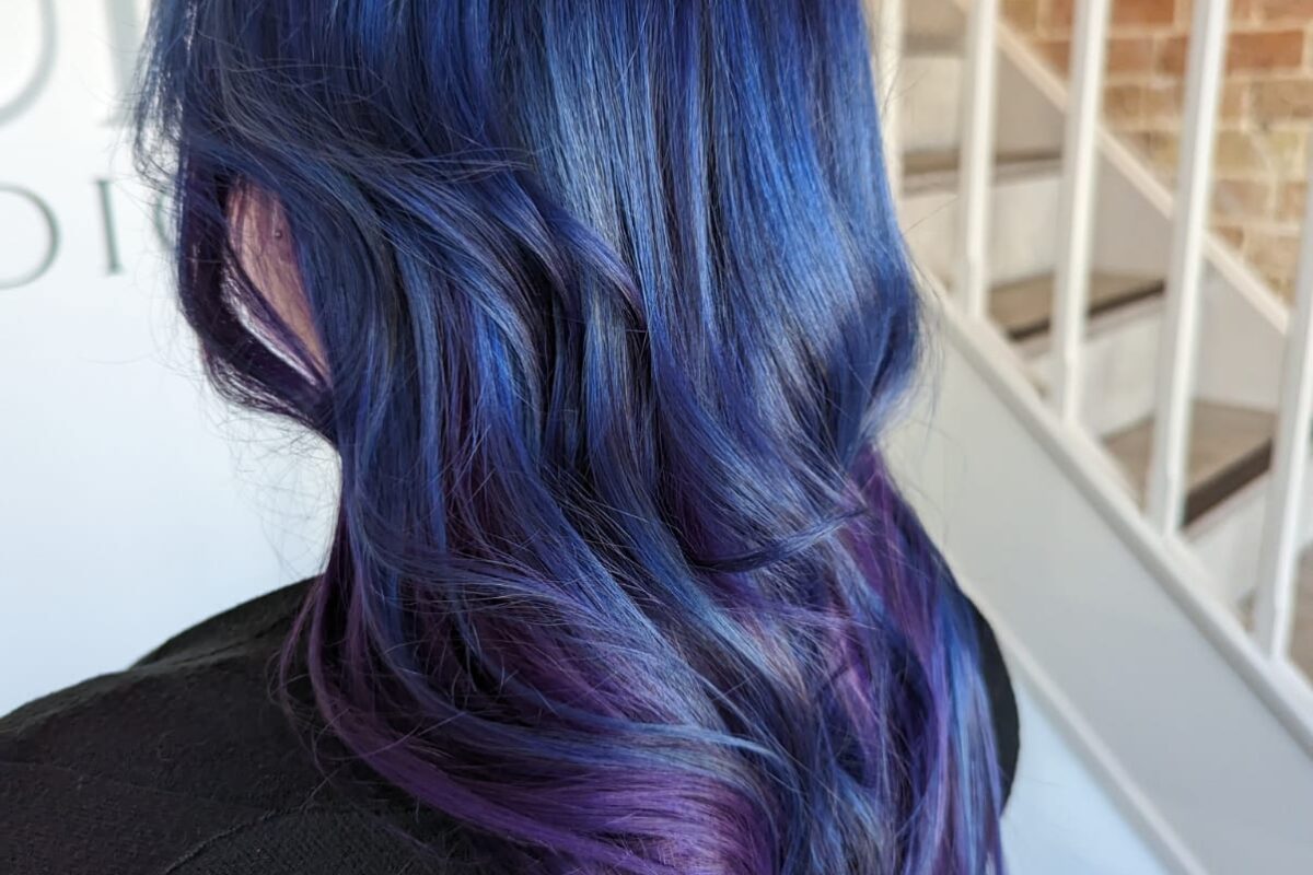 blue purple hair